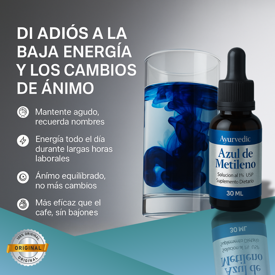 AZUL DE METILENO AYURVEDIC 1% / 30 ML + ENVÍO GRATIS 🚚