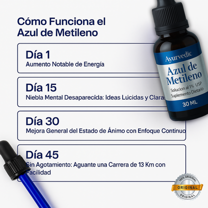 AZUL DE METILENO AYURVEDIC 1% / 30 ML + ENVÍO GRATIS 🚚