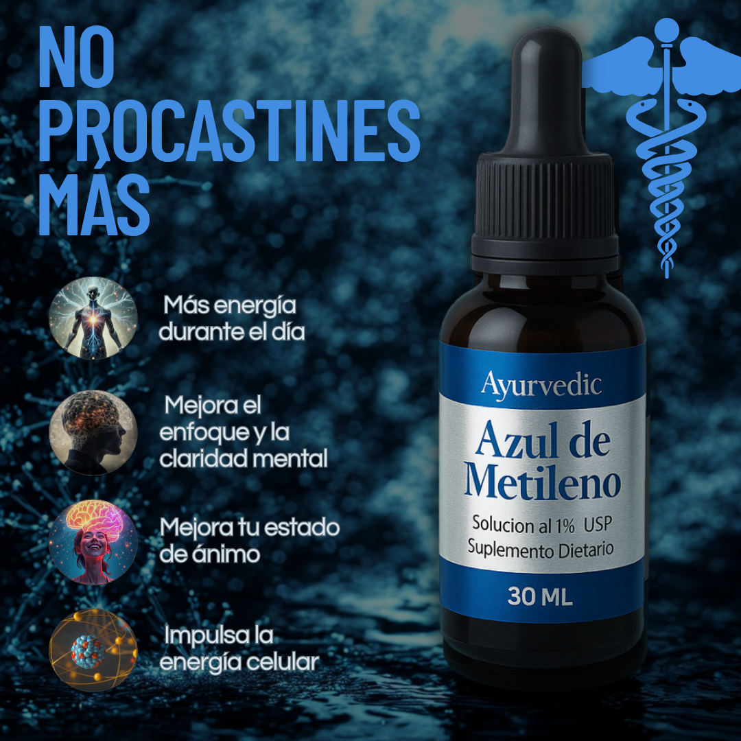 AZUL DE METILENO AYURVEDIC 1% / 30 ML + ENVÍO GRATIS 🚚